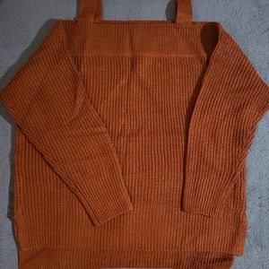 LG NY&CO Purple Cold-Shoulder Sweater